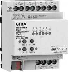 Akční člen vyp/žal 6f/3f 16 A na DIN Standard KNX Secure GIRA 502300