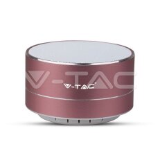 Metal Bluetooth Speaker With Mic & TF Card Slot 400mah Battery Rose Gold VT-6133