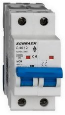 Instalační jistič AMPARO 10kA, C 40A, 2P SCHRACK AM017240--