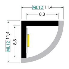 FKU77-2M PC profil FKU77, IP68 pro LED, s plexi, 2m FK TECHNICS 4738322
