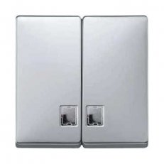 Schneider MTN413560 Kryt spínače dělený s otvorem pro popisek, S-Design, alu