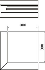 Vnější roh OBO GA-DA90210EL pro kanál Rapid 80, 90x210mm, Hliník, Alu eloxováno