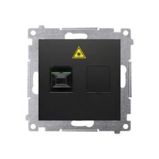 Světlovodná/optická zásuvka samostatná SC/APC černá matná DGS1.01/49