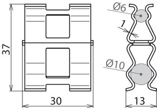 Bezšroubová svorka pro armování 6 mm a 10 mm drát DEHN 308130