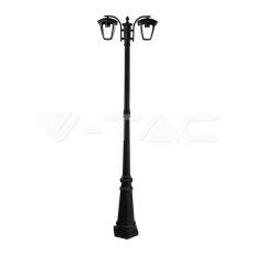 Pole Lamp 2XE27 1990mm IP44 Black,  VT-7