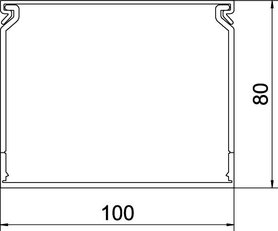 OBO CABLIX 80100 S Propojovací kanál CABLIX 80x100x2000 kamenná šeď