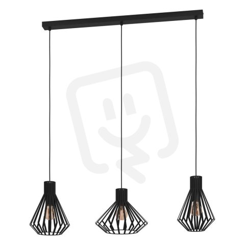 Závěsné svítidlo BASIDANO 3xE27 černá 120W IP20 EGLO 390125