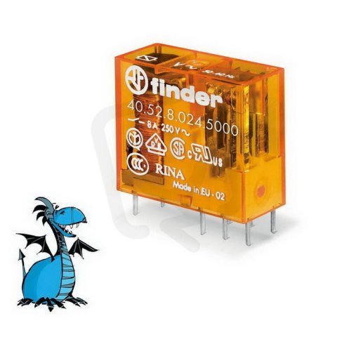 Relé, DIN/PS, 2P/8A, 230V AC FINDER 40.52.8.230.0000