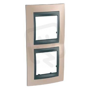 Unica Top rámeček dvojnásobný vertikální Onyx Copper/Grafit MGU66.004V.296