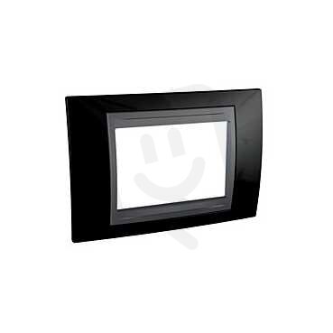 Unica Top rámeček trojmodulový Rhodium Black/Grafit SCHNEIDER MGU66.103.293