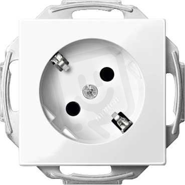 Merten Zásuvka 250V/16A SCHUKO 45stupňů,System M Polar SCHNEIDER MTN2370-0319