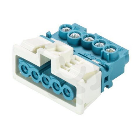 zásuvka vestavná, 5-pól, gesis mini, barva modrá, code 2 WIELAND 91.951.9453.0