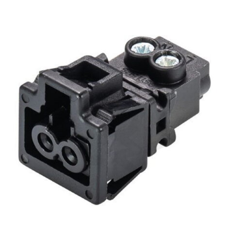 zásuvka vestavná, 2-pól, gesis mini GST 15i2, samice, barva černá