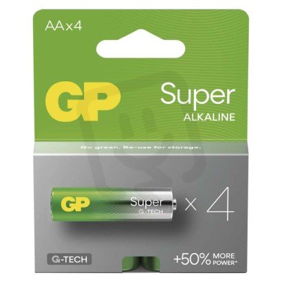 Alkalická baterie GP Super AA (LR6) B01214