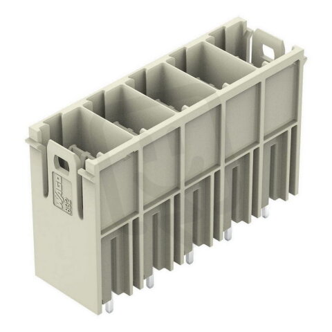 Konektor s pájecími piny THT pájecí kontakt 1,2x1,2 mm rovné světle šedá 5pól.