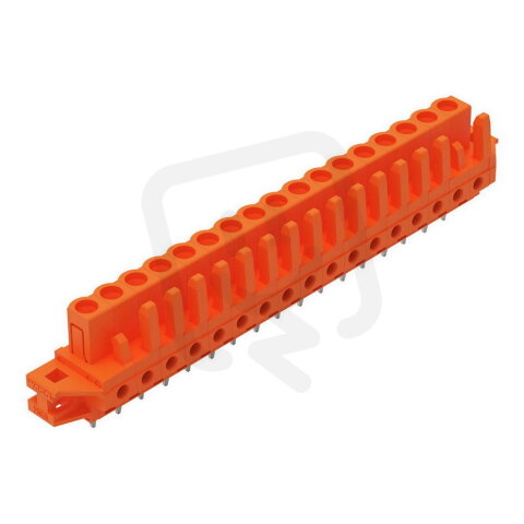 Pružinová svorkovnice THT rovná 5,08 mm oranžová 17pól. WAGO 232-177/031-000