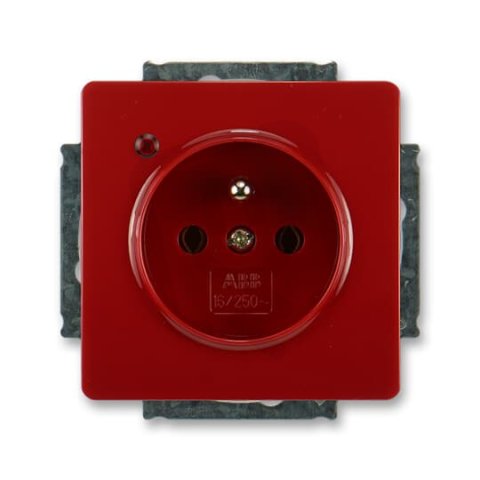 Zásuvka s ochranou před přepětím 5598G-A02349 R1 karmínová Swing ABB