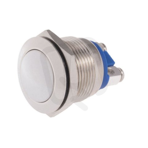 Tlačítkový spínač M19 250V/5A kovový T-LED 113101
