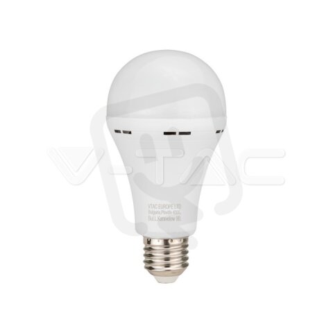 LED Bulb 9W E27 A70 Plastic Emergency Lamp 4000K V-TAC SKU7010