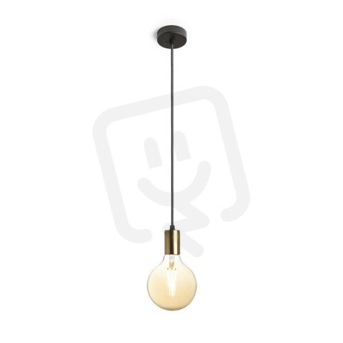 ARAQ závěsná česaná mosaz/černá 230V E27 42W RENDL R13891