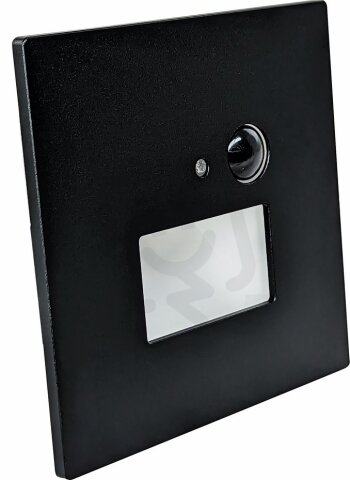 Nástěnné vestavné LED svítidlo JACK PIR linkable Black 1,5W CCT 75/120lm