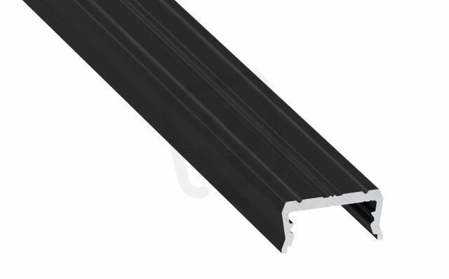 Přisazený hliníkový profil AL-PROFIL ATOM BLACK LACQUERED 1M GREENLUX GXLP1122