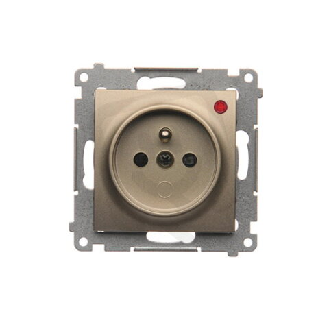 Zásuvka silová 1 násobná typ E (přístroj