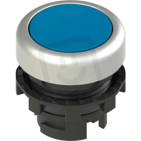 Prosvětlené tlačítko 20mm d22mm Ploché Modrá plast chrom -40..80° C IP67