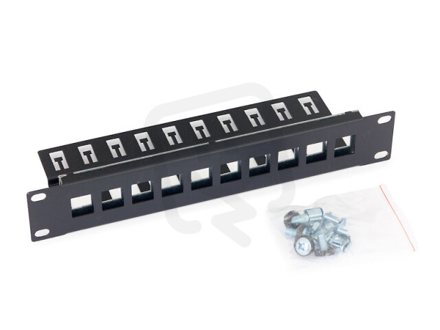 10'' modulární patch panel 1U, 10ks keystone,14,8x17,5mm TRITON RAB-PP-X03-C1