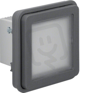 Signalizační LED červená/zelená, přístroj, IP 55, Berker W.1, šedá HAGER WNA601