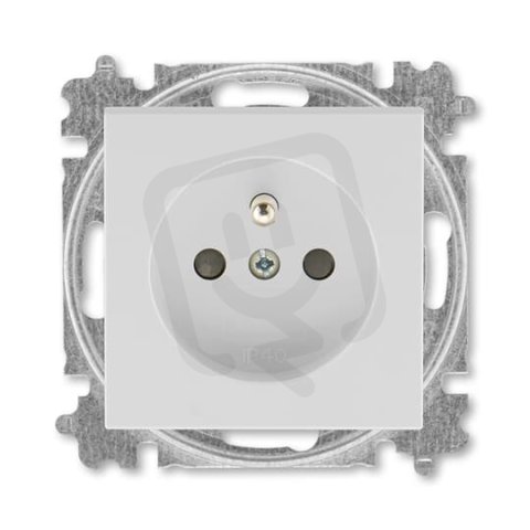 ABB LEVIT Zásuvka 55x55 s ochranným kolíkem s clonkami šedá 5519H-A02557 16
