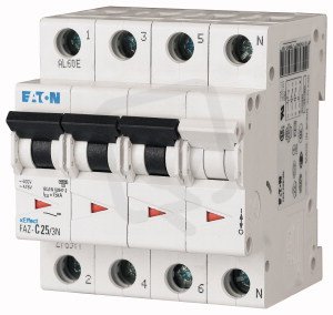 Eaton 278949 Jistič FAZ,char B,3+Npólový,In=16A,Icu=15kA FAZ-B16/3N