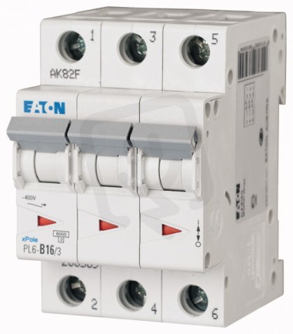 Jistič Eaton PL6-B16/3 (6kA) 16A 3-pólový 286589