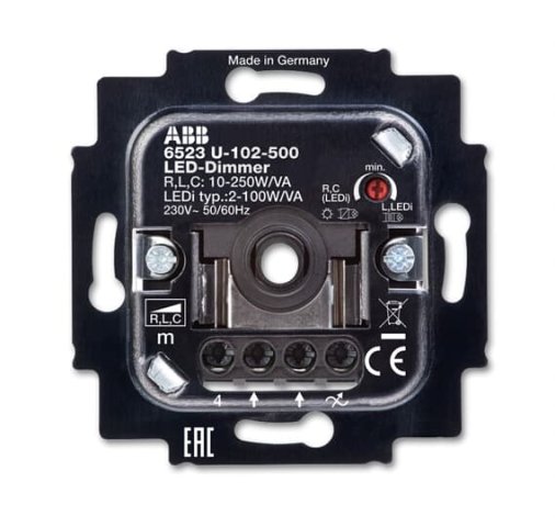 Přístroj stmívače LED pro otočné ovládání a tlačítkovépínání 2CKA006512A0335 ABB