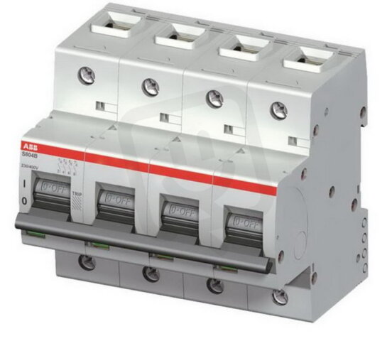 S804B-D80 jistič 4P char. D 80A s klecovou svorkou 16kA ABB 2CCS814001R0801