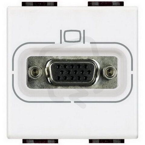 BTICINO LIVINGLIGHT ZÁSUVKA VGA 2MODULOVÝ BÍLÁ N4282