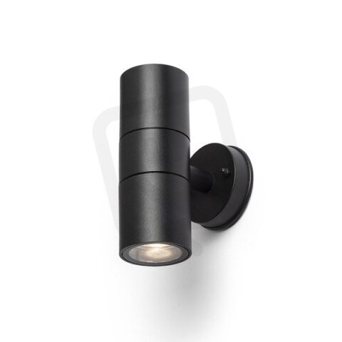 SORANO II nástěnná černá plast 230V LED GU10 2x8W IP44 RENDL R13634