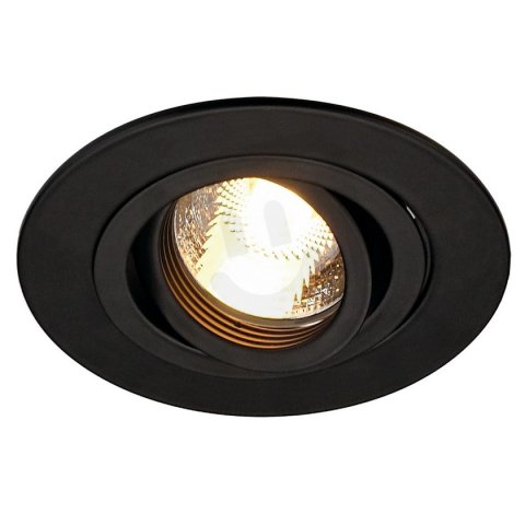 Downlight NEW TRIA XL ROUND GU10 černé matné 50 W SLV 113440