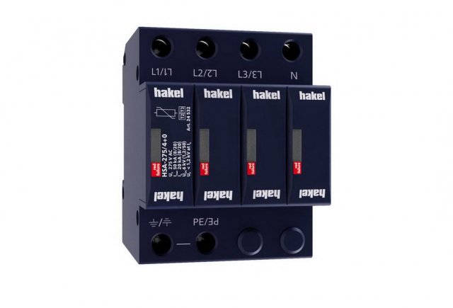 Svodič rázového přepětí HSA-275/4+0 SPD typ 2+3 HAKEL 24532