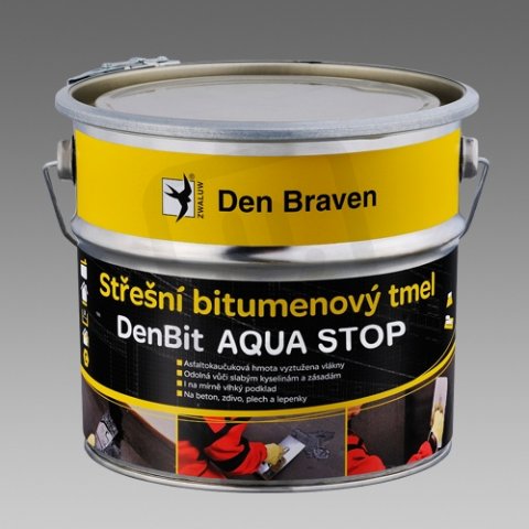 DenBraven 11019BI Střešní bitumenový tmel AQUA STOP 1kg Den