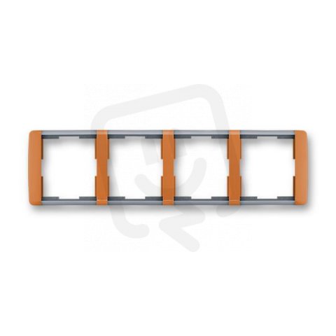 ELEMENT Čtyřrámeček vodorovný karamelová/led. šedá ABB 3901E-A00140 07
