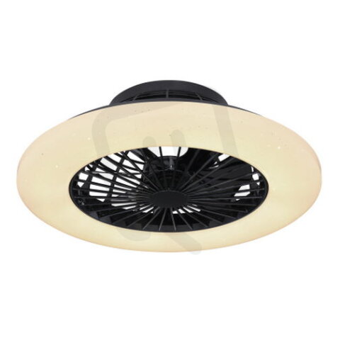 Stropní ventilátor TRAVO černá LED 30W 230V 1800lm CCT 3000-6500K GLOBO 03628B