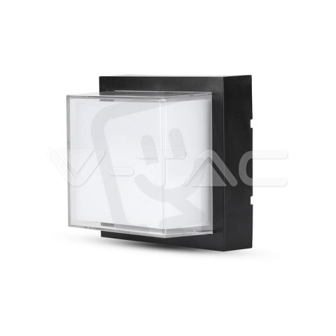 12W LED Wall Light Black Square 4000K,