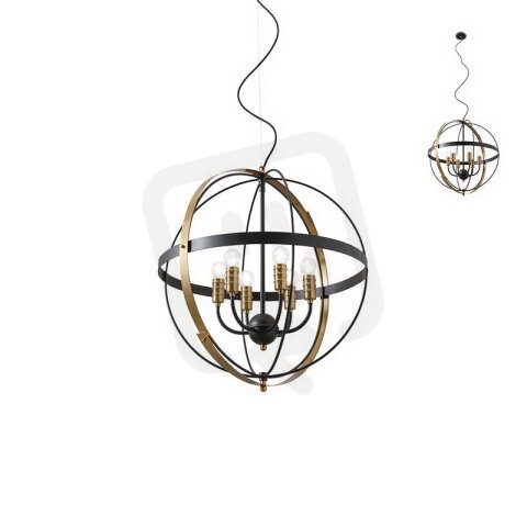 SIDERIA SU 6X40W E14 BLACK/ANTIQUE BRASS
