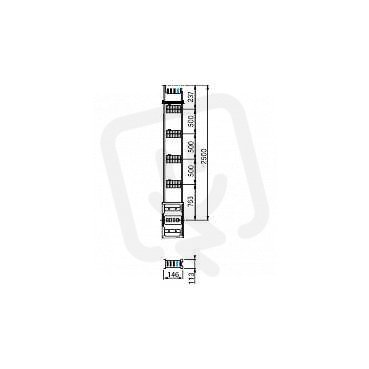 Schneider KSA1000EV4254 Rovná délka 2.5M 4O 1000A