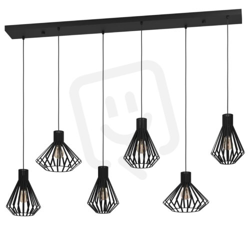Závěsné svítidlo BASIDANO 6xE27 černá 240W IP20 EGLO 390126