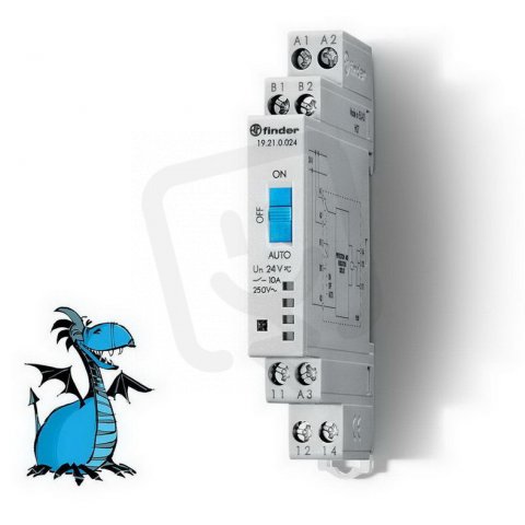 Modul regulační auto-off-on, 1P/10A, 24V DC/AC, PK FINDER 19.21.0.024.0000