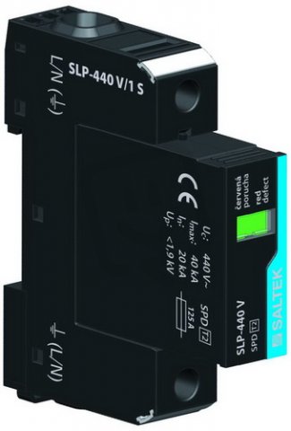 SLP-440 V/1 S svodič přepětí TN/TT s napětím do 440VAC 40kA (8/20) SALTEK A01825