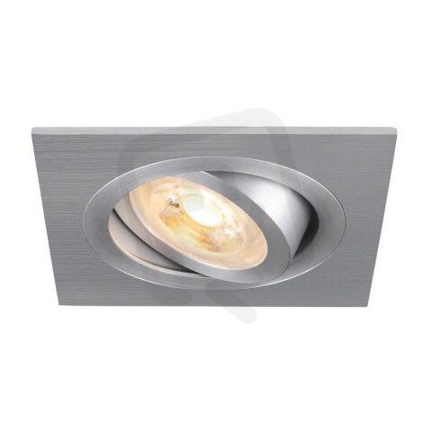 NEW TRIA 75 stropní vestavné svítidlo čtvercové max. 10W GU10 hliník SLV 1007379