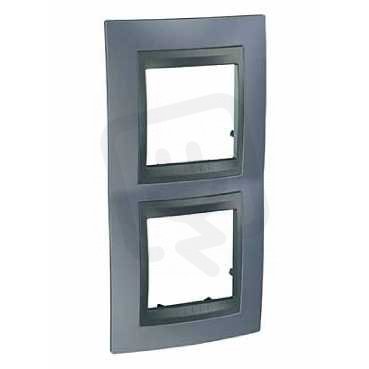 Unica Top rámeček dvojnásobný vertikální Metal grey/Grafit MGU66.004V.297